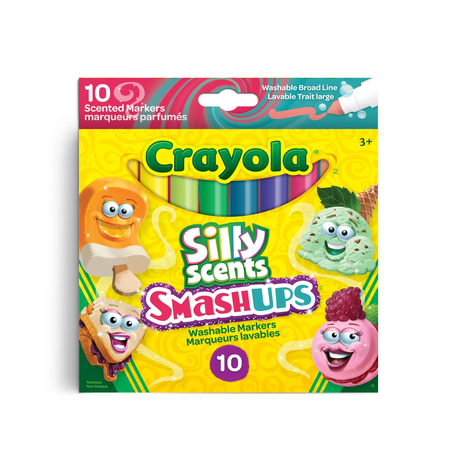 Crayola - Marqueurs lavables parfumé a pointe large