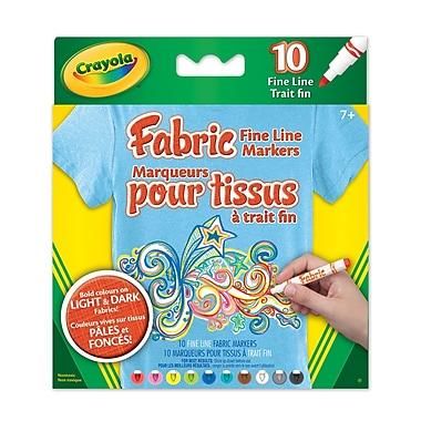 Crayola - 10 crayons pour tissus