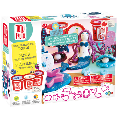 Pâte à modeler Tutti Frutti - Trio sirènes scintillantes