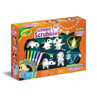 Crayola scribble scrubbie - Dinosaure à colorier fluorescent