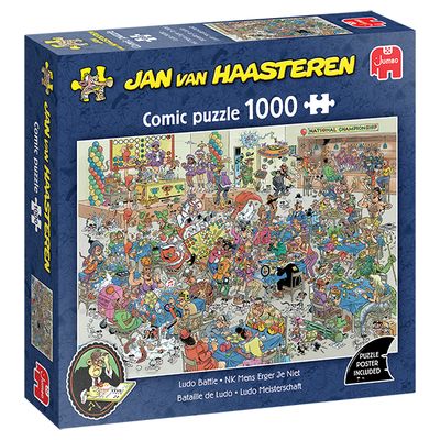 Casse-tête 1000 pièces Jan Van Haasteren - Bataille de ludo