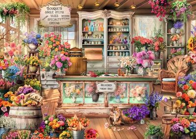 Casse-tête 1000 pièces Ravensburger - Fleuriste toutes saisons