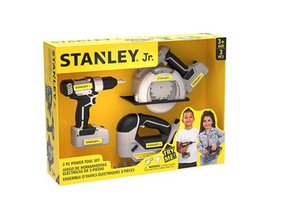 Stanley Jr. - Ensemble de 3 outils électriques, perceuse, scie circulaire, scie sauteuse