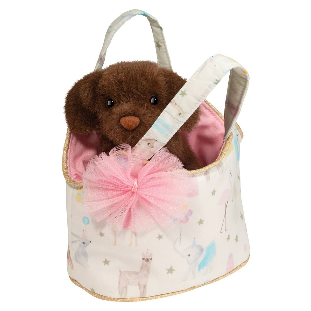 Peluche Douglas - Sassy saks fête avec labrador chocolat