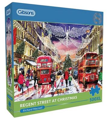 Casse-tête 500 pièces XL de Noël Gibson - Regent street at christmas