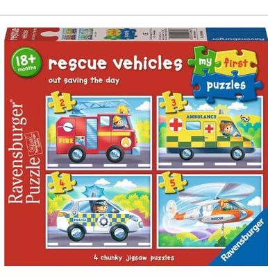 CASSE-TÊTE DE 2, 3,, 4 ET 5 PIÈCES RAVENSBURGER - VÉHICULES D'URGENCES