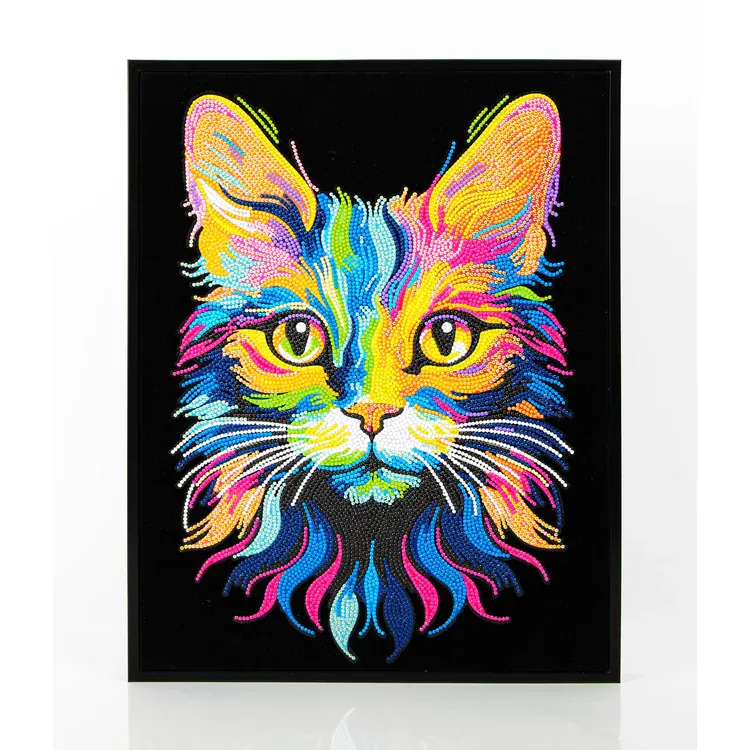 Broderie de diamant Diamond Dotz - Chat néon