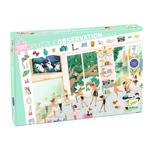 CASSE-TÊTE 100 PIÈCES D'OBSERVATION DJECO - L'ÉCOLE DE DANSE