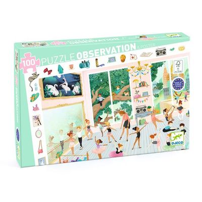 Casse-tête 100 pièces d'observation Djeco - L'école de danse