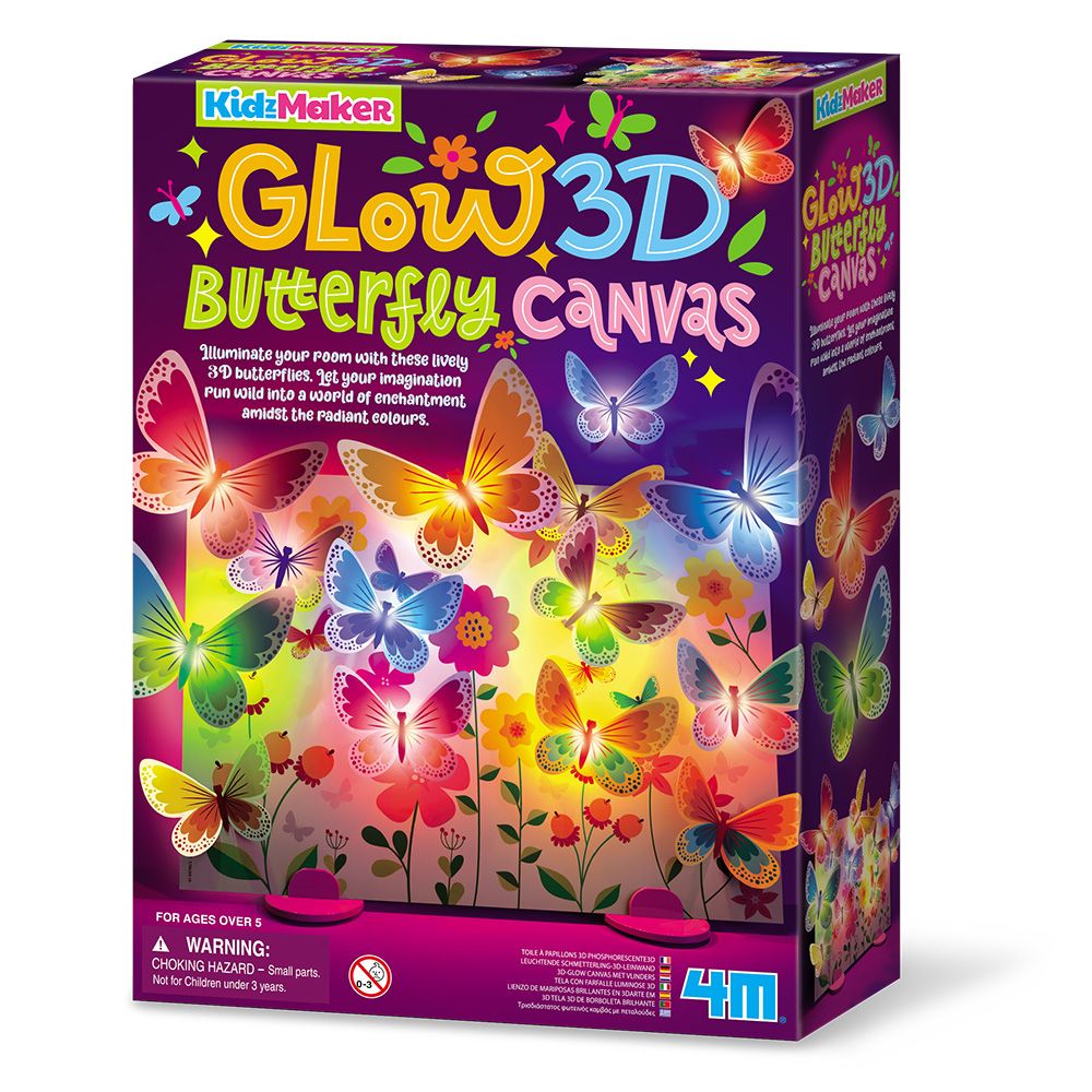 Kidzmaker - Toile papillon 3D phosphorescente