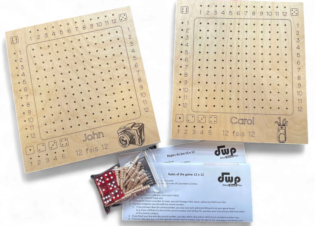 Jeu du 12x12 en bois