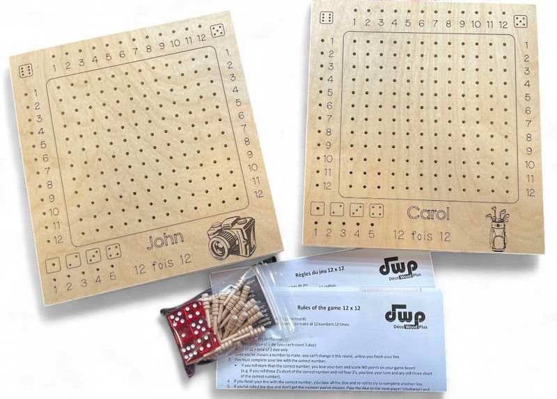 Jeu du 12x12 en bois