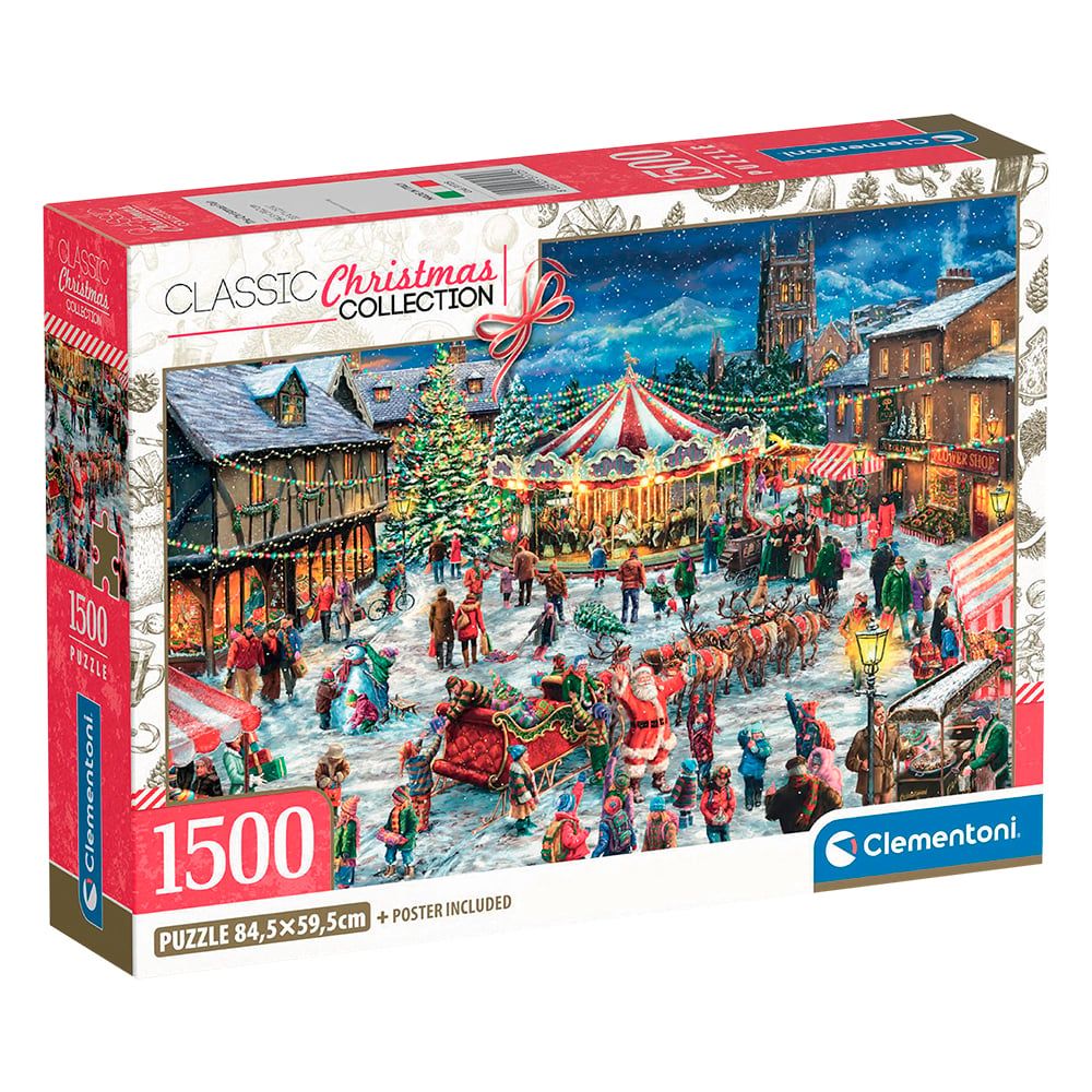 Casse-tête 1500 pièces de Noël Clementoni - La foire de Noël