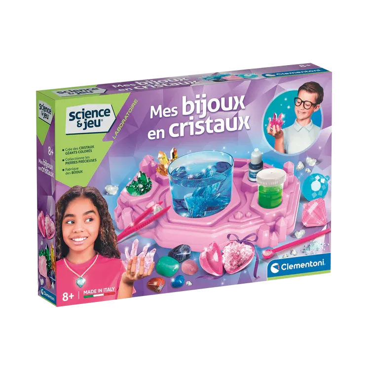 Clementoni - Scien et jeu: Mes bijoux en cristaux