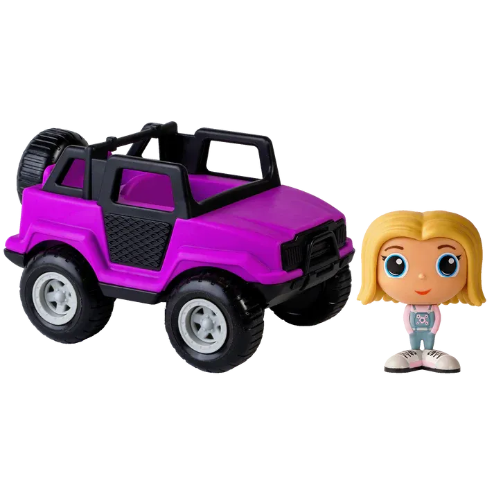 Flek - Vehicule tout-terrain mauve avec figurine