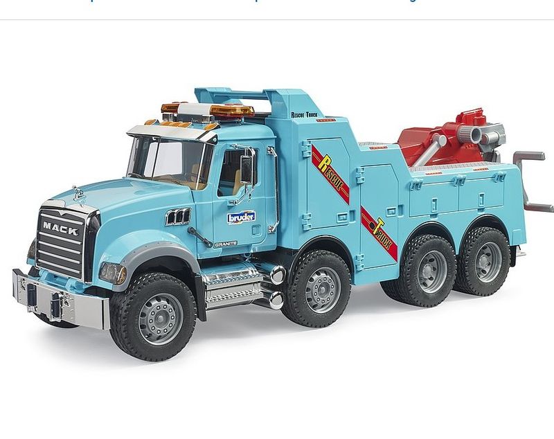 Bruder 02831 -camion de dépannage et de remorquage mack granite avec module son et lumière