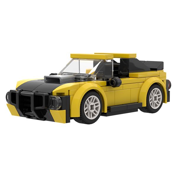 Brixies voiture de course jaune