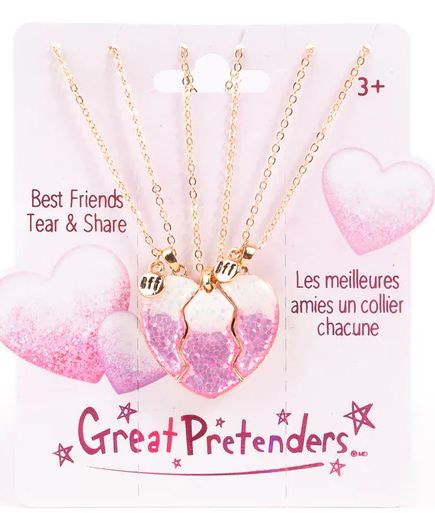 Collier best friend pour 3 amis