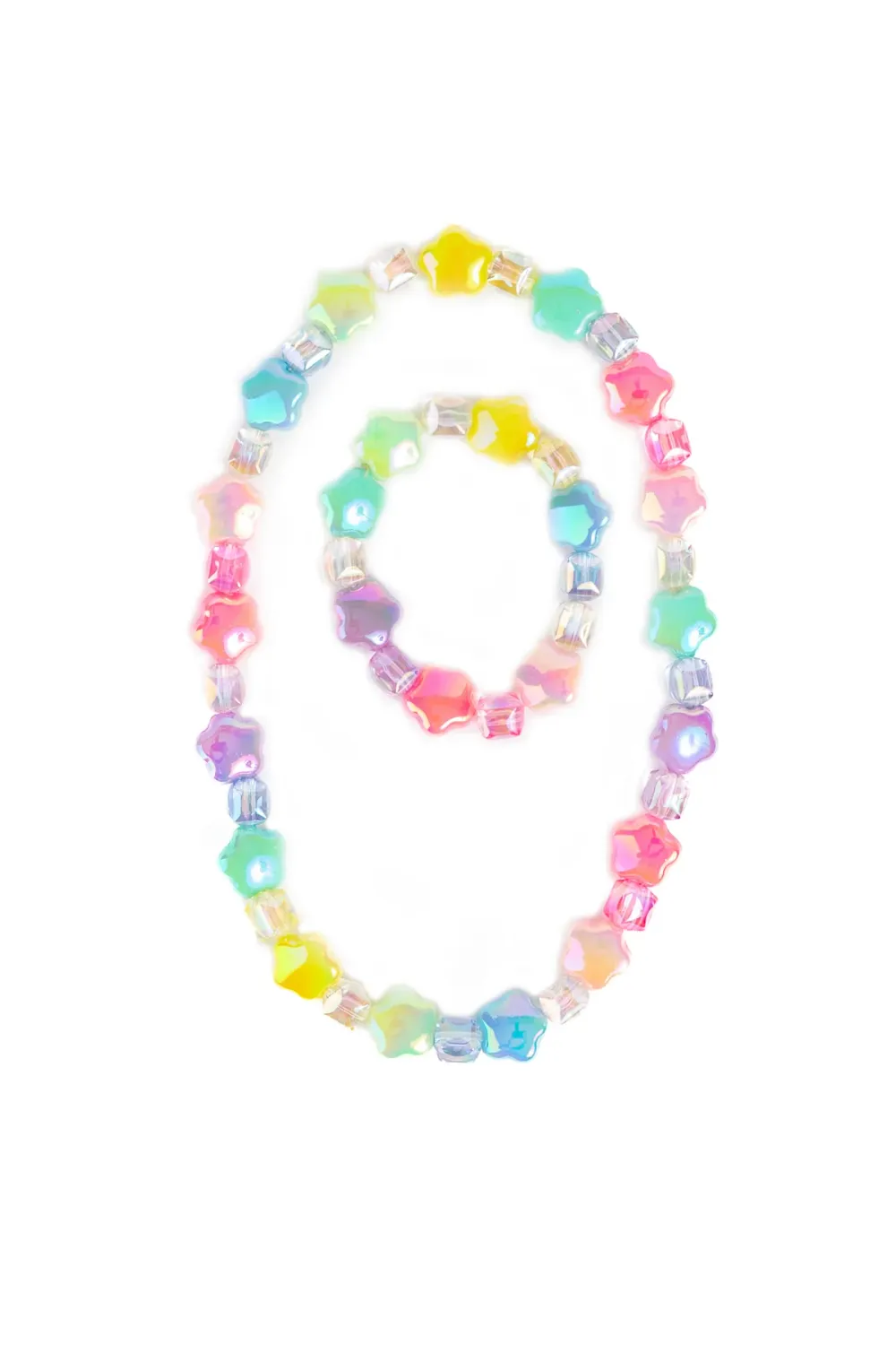 Collier et bracelet ar-en-ciel et étoile