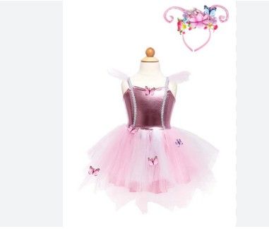 Robe papillon des bois avec serre-tête 5-6 ans