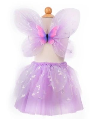 Ensemble papillon mauve avec jupe et ailes