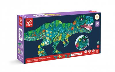 Casse-tête de plancher 202 pièces Hape - Dinosaure miroitant