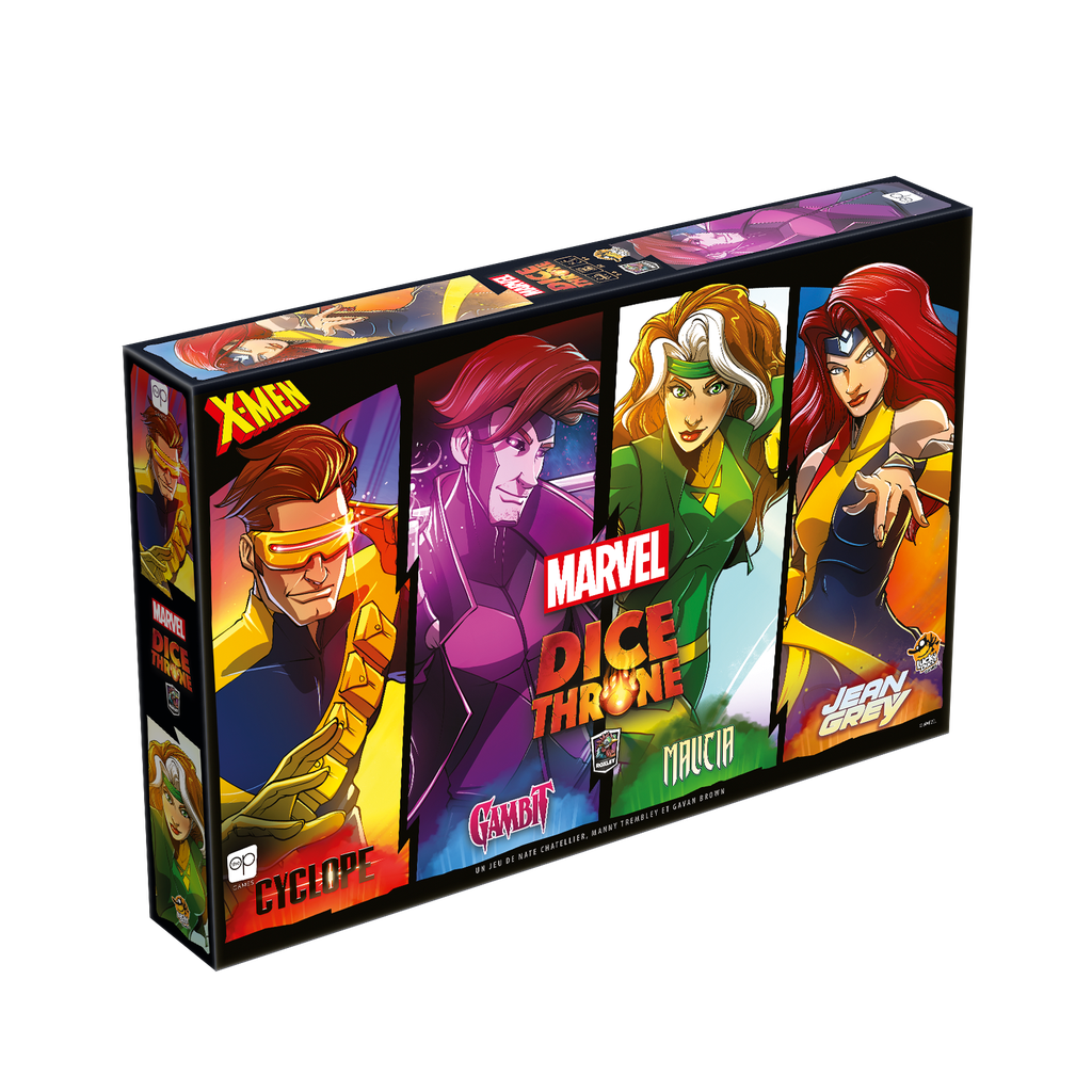 Dice Throne Marvel -  X-Men: Cyclope VS Gambit VS Rogue VS Jean Grey (VF)