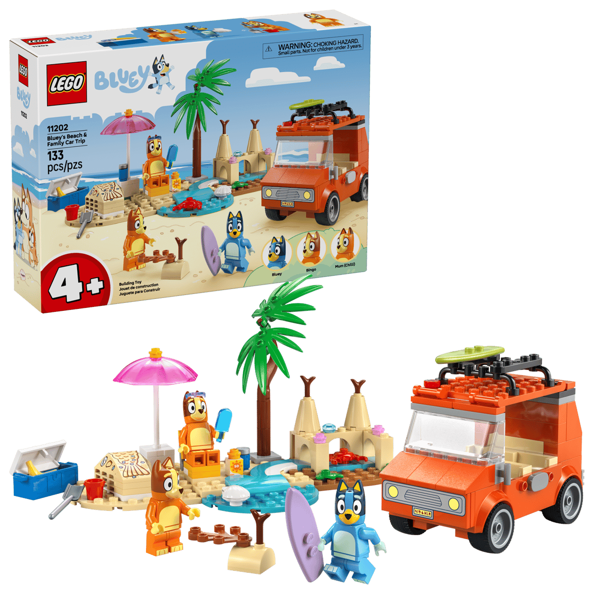LEGO BLUEY 11202 - L'ESCAPADE À LA PLAGE DE LA FAMILLE