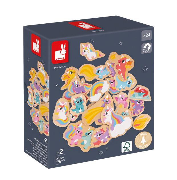JANOD - AIMANTS LICORNES ET DRAGONS - 24pcs