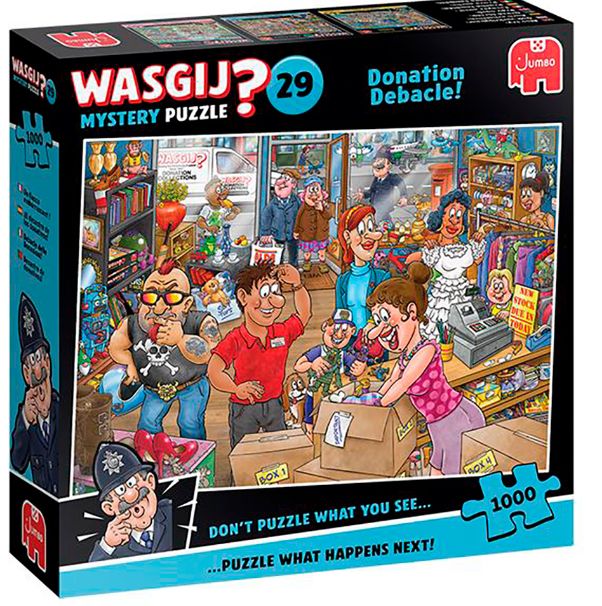CASSE-TÊTE 1000 PIÈCES WASGIJ MYSTERY NO 29 BLEU - UN FISCO EMBARRASSANT!