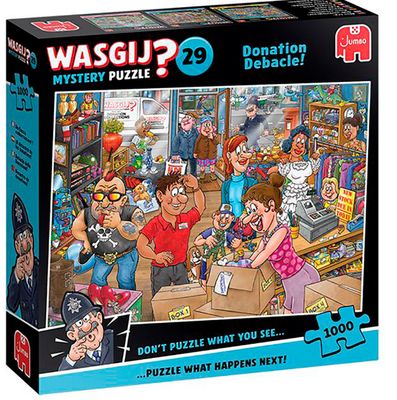 CASSE-TÊTE 1000 PIÈCES WASGIJ MYSTERY NO 29 BLEU - UN FISCO EMBARRASSANT!