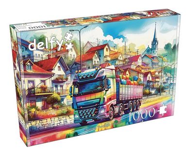 Casse-tête 1000 pièces Delfy - Rolling through colors