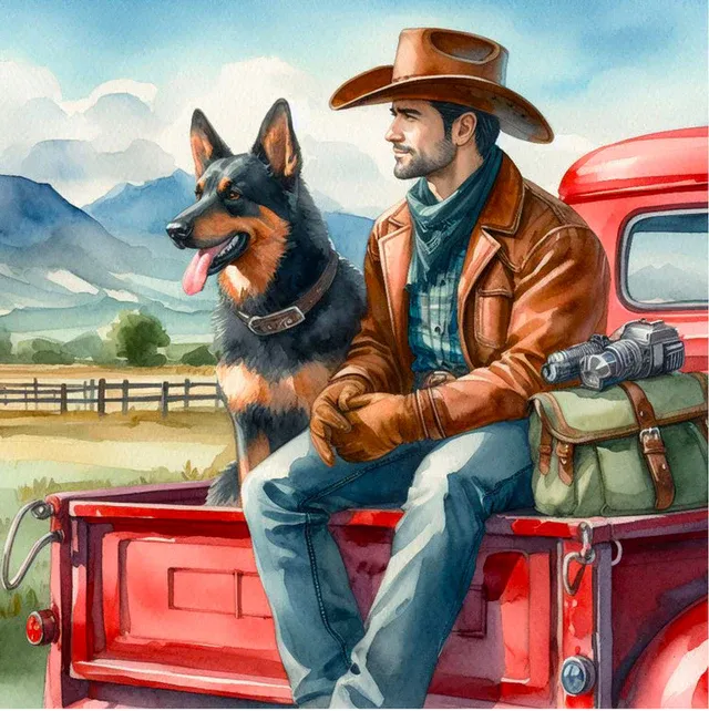 Broderie de diamant Jacarou - Cowboy