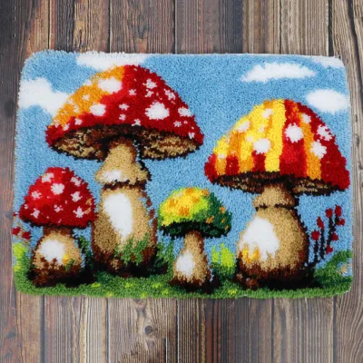Points noués Jacarou - Grand tapis champignons