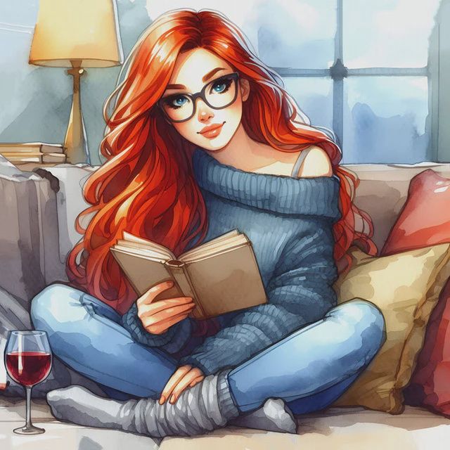 Broderie de diamant Jacarou - Reading a book