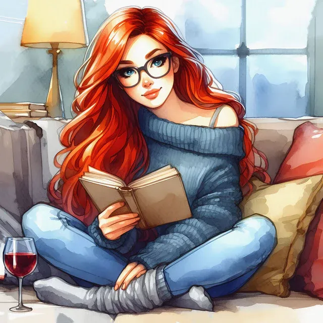 Broderie de diamant Jacarou - Reading a book