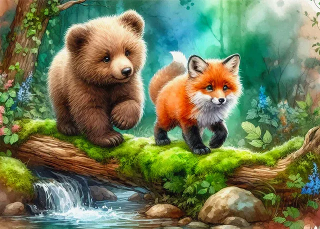 Broderie de diamant Jacarou - Forest Friends