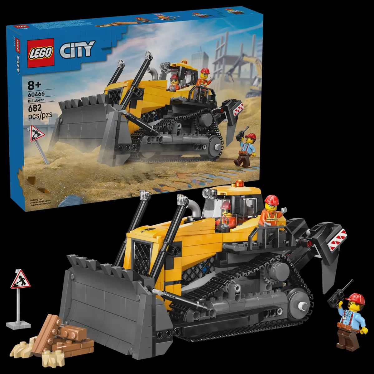 LEGO CITY 60466 - LE BULLDOZER JAUNE