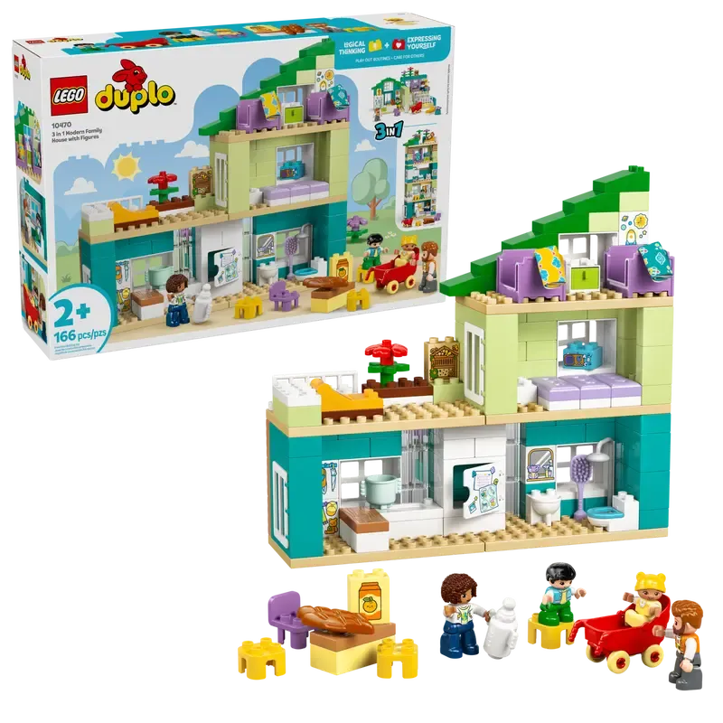 Lego Duplo 10470 - La maison familiale moderne avec des figurines 3 en 1