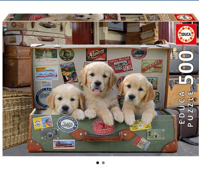 Casse-tête 500 pièces Educa - Chiots dans une valise