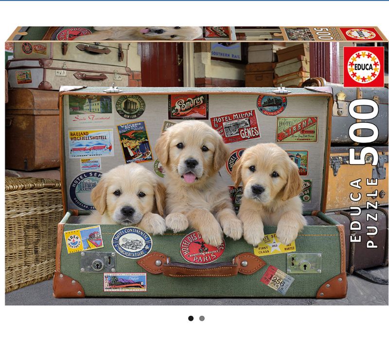 CASSE-TÊTE 500 PIÈCES EDUCA - CHIOTS DANS UNE VALISE