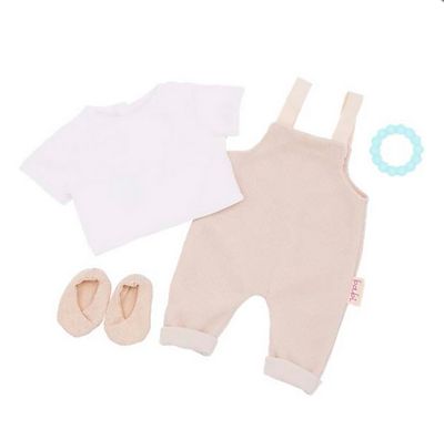 LullaBaby - Tenue de poupée bébé 35.5 cm - Ensemble T-shirt et salopette