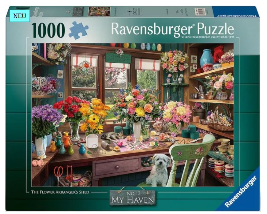 CASSE-TÊTE 1000 PIÈCES RAVENSBURGER - L'ATELIER DU FLEURISTE