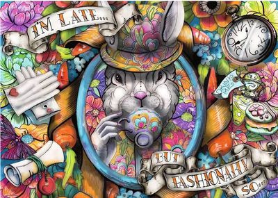 Casse-tête 1000 pièces Ravensburger - "Fashionably Late!"