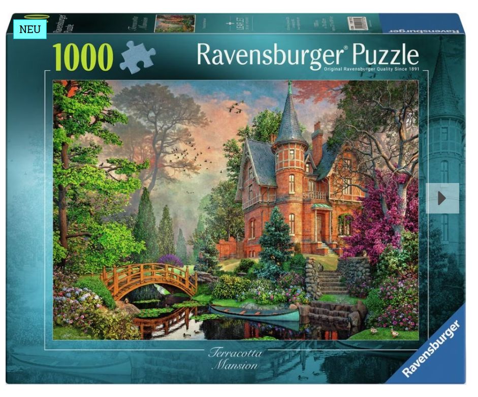 CASSE-TÊTE 1000 PIÈCES RAVENSBURGER - MANOIR EN TERRE CUITE (TERRACOTTA MANSION)