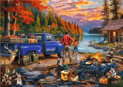 Casse-tête 300 pièces XL Ravensburger - Couché de soleil au Lac (Sunset Lake)
