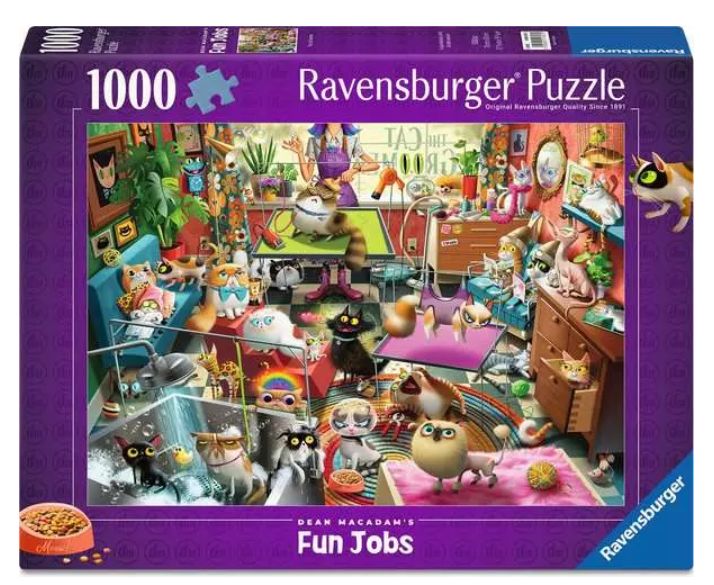 CASSE-TÊTE 1000 PIÈCES - LA TOILETTEUSE POUR CHATS (THE CAT GROOMER)