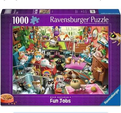 Casse-tête 1000 pièces Ravensburger - La toiletteuse pour chat (The cat Groomer)
