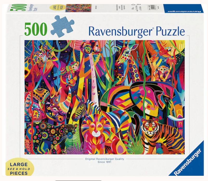 CASSE-TÊTE 500 PIÈCES XL RAVENSBURGER - BIJOUX DE LA JUNGLE (JEWELWD JUNGLE)