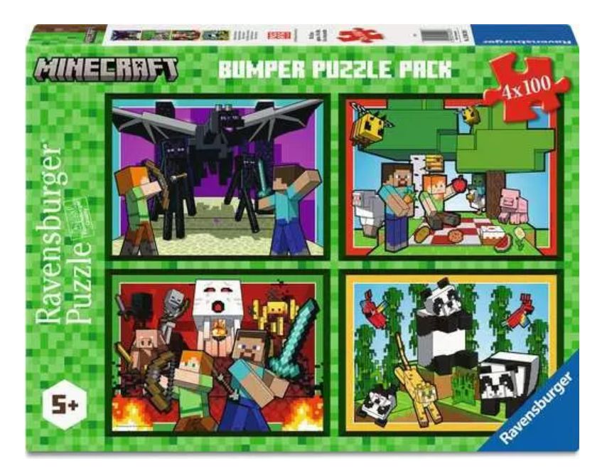 CASSE-TÊTE 4 X 100 PIÈCES RAVENSBURGER - ROYAUMES ET AVENTURES